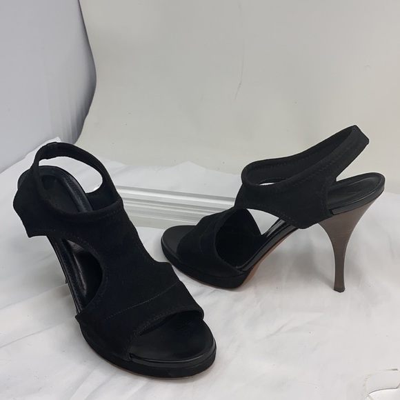 YSL Yves Saint Laurent 40/US 9 Suede Sandals Heels - Picture 10 of 16